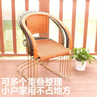尋木匠实心钢筋藤椅单人阳台户外防雨防晒休闲仿藤编织网红弹跳靠背椅子