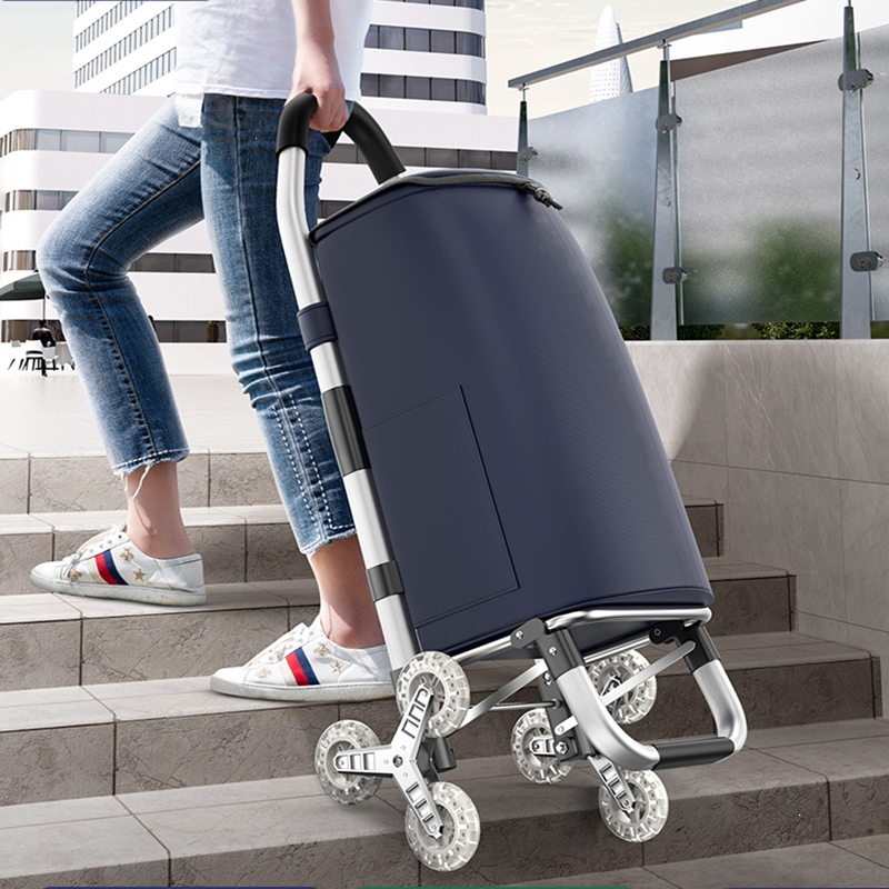 买菜车邦可臣小拉车轻便手拉拖车爬楼梯折叠便携家用老人拉杆推车购物