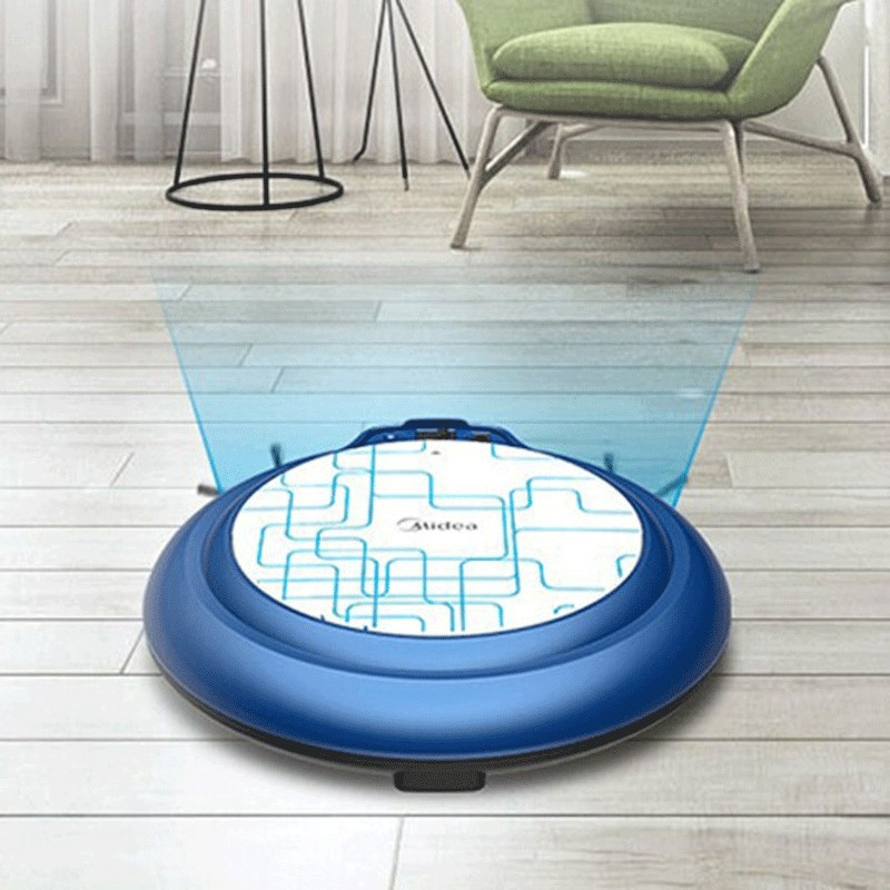 美的(Midea)R1TCN 扫地机器人 智能家用吸尘器 吸扫一体 低噪工作扫地机器人 全自动规划路线 蓝色高清大图