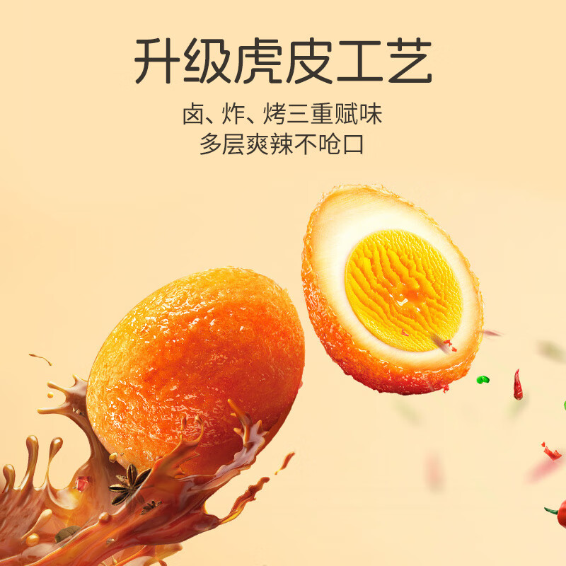 无穷虎皮香辣味鸡蛋卤蛋休闲零食泡面搭档美味零食盒装 400g/16个高清大图