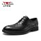 公牛世家男鞋夏季皮鞋男正装商务英伦风真皮鳄鱼纹男士结婚新郎鞋