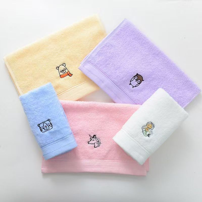 洁丽雅毛巾纯棉儿童毛巾洗脸柔软吸水家用48*25cm 5条装高清大图