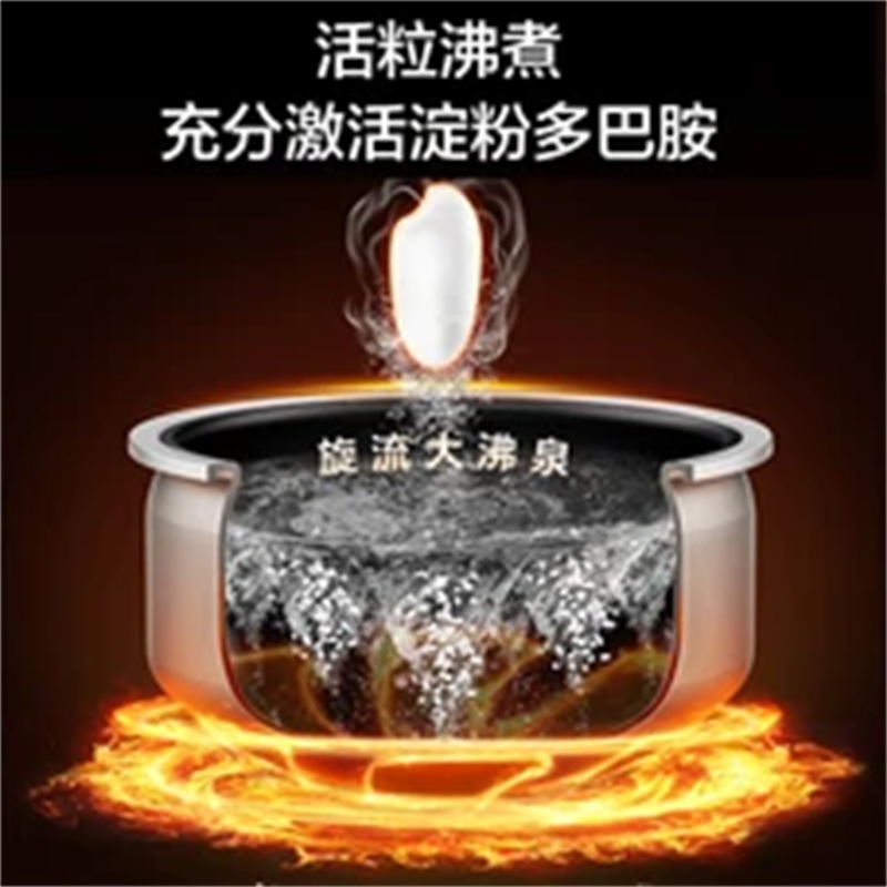 苏泊尔智能IH电磁加热方形电饭煲4L 黑色钛金属 黄晶蜂窝内胆 大容量微电脑控制 液晶显示预约功能高清大图