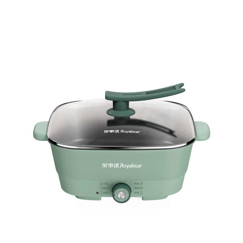 荣事达(Royalstar) HG36D 多功能电热锅 5L (单位:台) 绿色