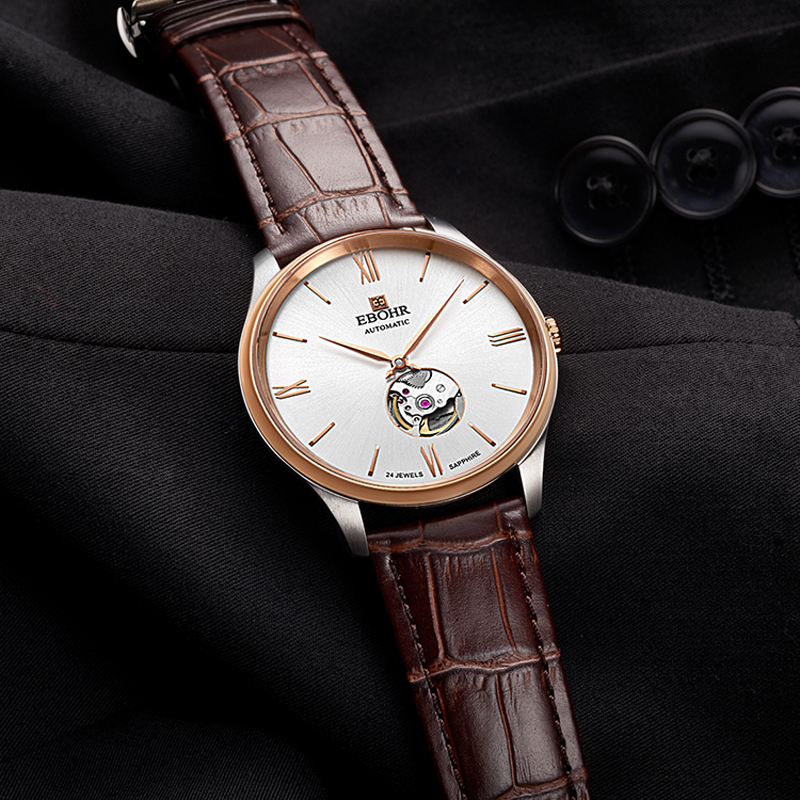 依波ebohr机械手表镂空男表5084