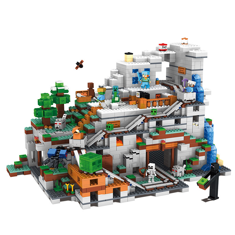 兼容乐高我的世界力6拼装积木7男孩子8儿童9玩具10岁村庄房子白色农村