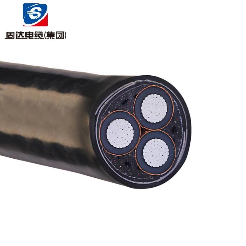 固达电缆 阻燃铝芯铠装电线 ZR-YJLV22-10 米高清大图