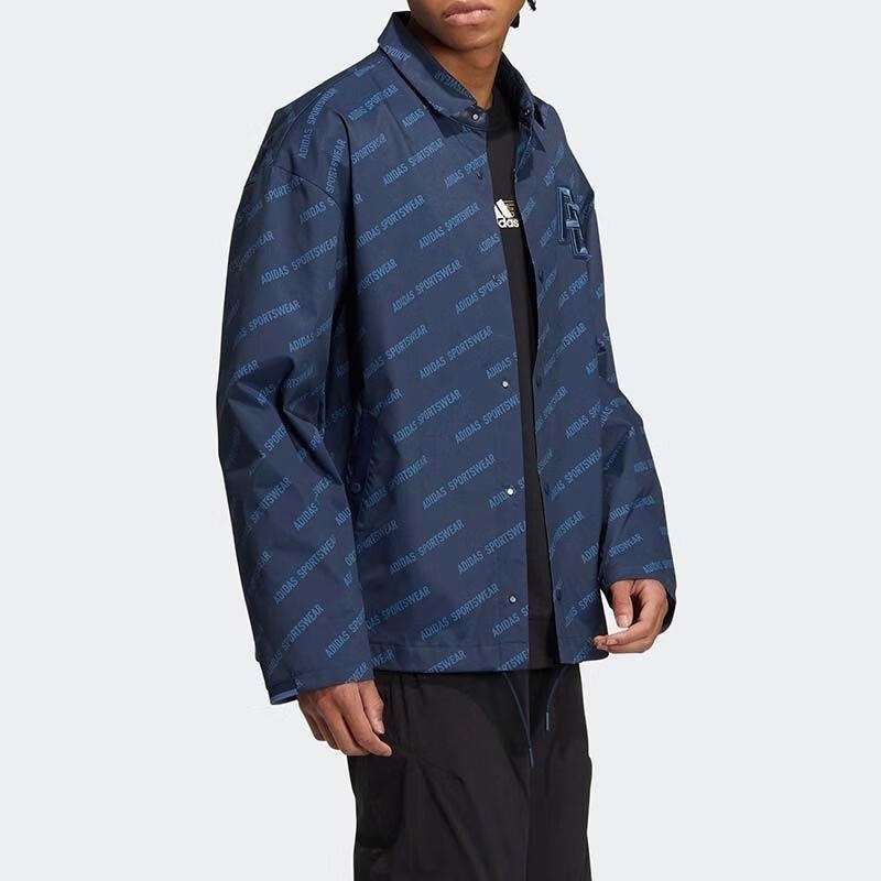 adidas/阿迪达斯男子字母印花休闲运动翻领夹克外套 IB2749 C