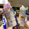 便携水杯简约清新森系可爱杯子少女心刻度玻璃杯女学生吸管杯大人 封后 蓝色背带款450ml只能装3/2的水量