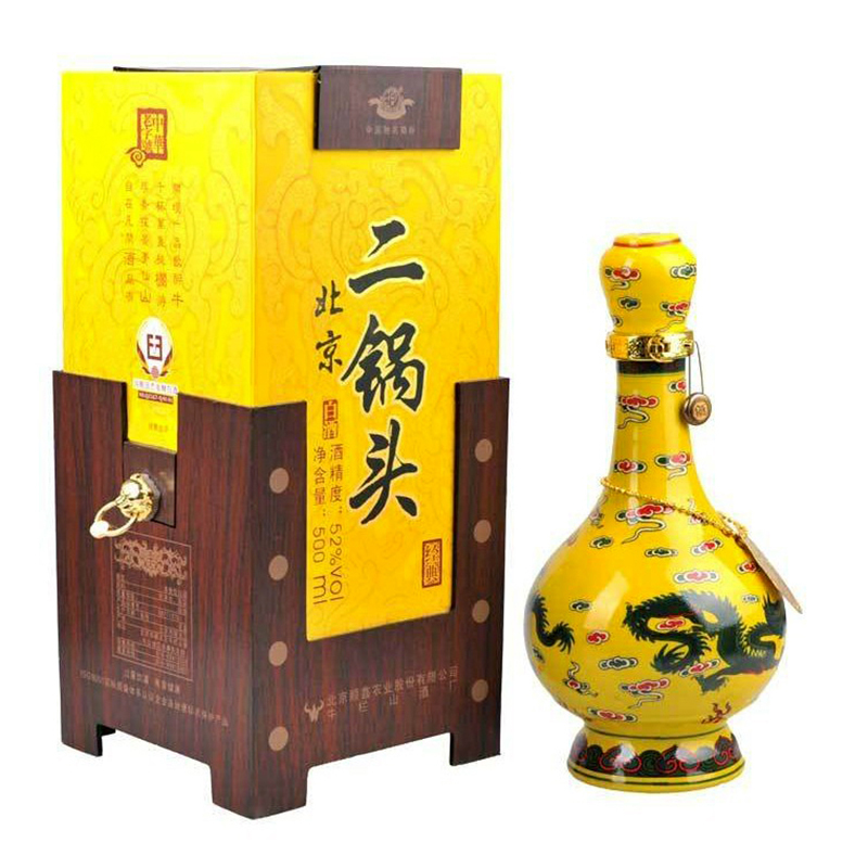 牛栏山 白酒 经典二锅头黄龙 52度500ml单瓶