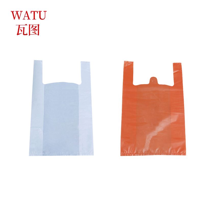 瓦图 WATU一次性用品透明中白袋 29*45 超市手提购物水果打包包装袋 100个装高清大图