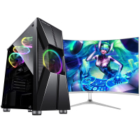 铭能 i9级十核E5-2670V2/GTX1060/16G内存/480G高速固态 台式电脑 DIY组装机 台式机 电脑主机 组装电脑 家用办公商务学生直播游戏电脑台式+32英寸曲面