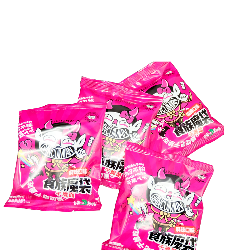 食族人干脆面32g*10*3麻辣口味充饥爆脆面