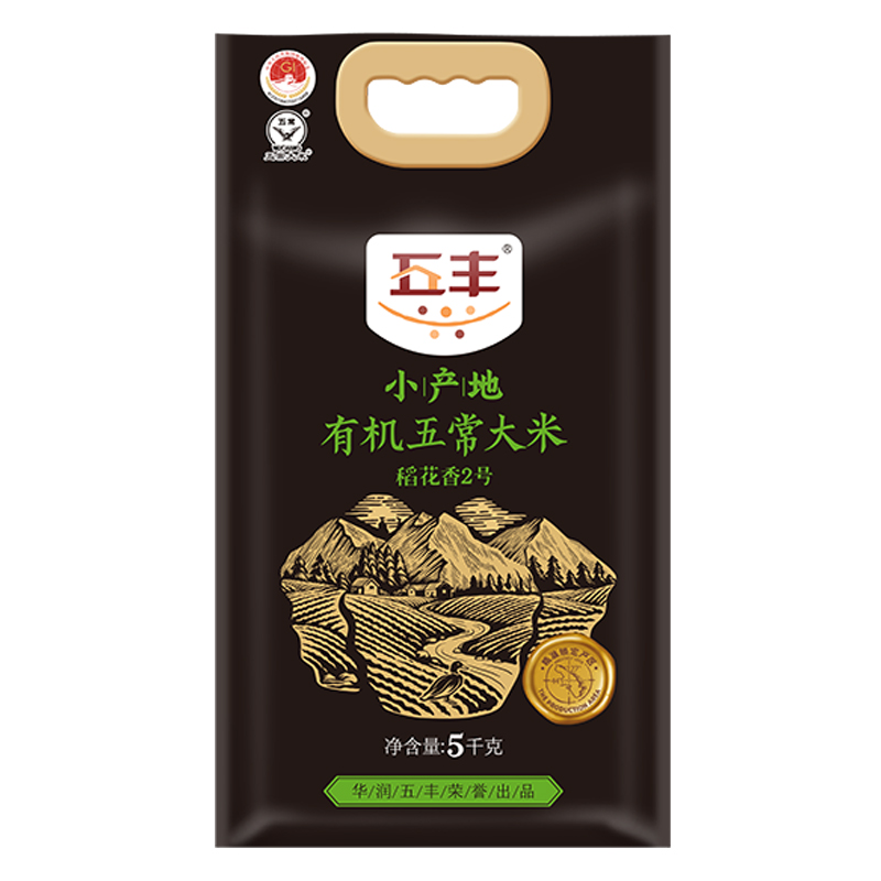 五丰五常有机大米稻花香2号5kg东北大米一级梗米2020新米10斤参数