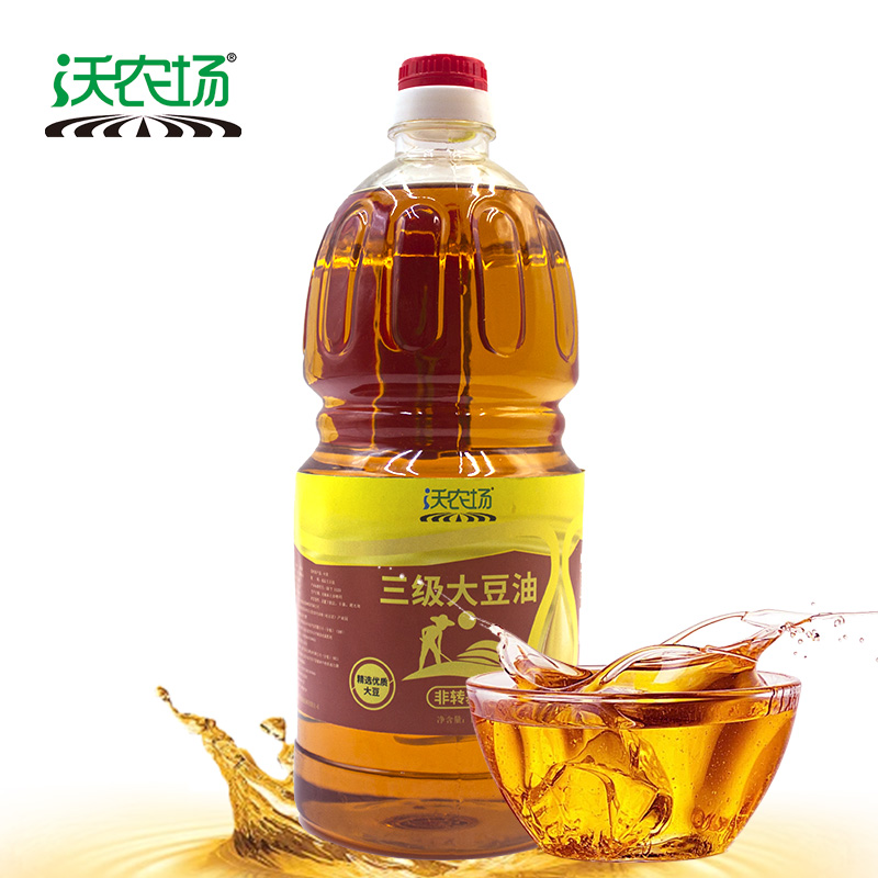 沃农场非转基因三级大豆油1.8L/瓶高清大图