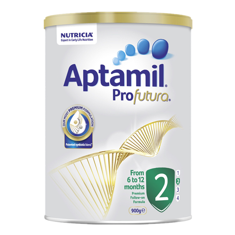 【澳洲原装进口】澳大利亚白金版Aptamil爱他美婴幼儿奶粉2段900g/罐 6-12个月