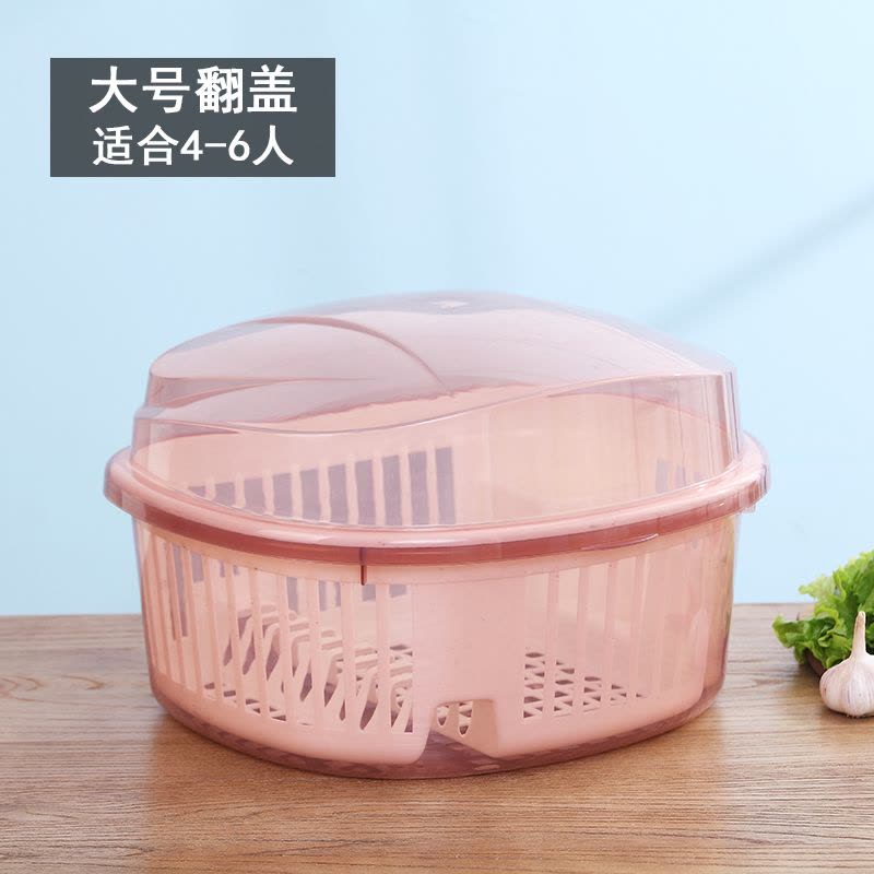 厨房家用带盖碗盆碗碟置物架塑料碗柜装碗筷收纳盒放碗箱沥水碗架图片