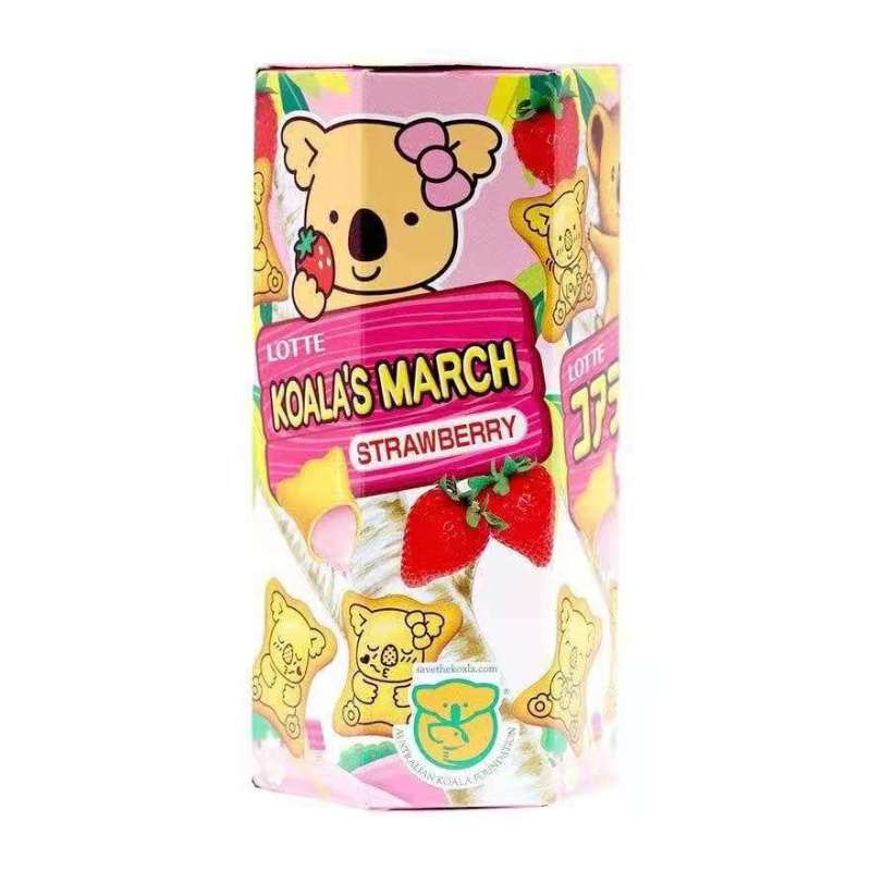 乐天草莓味小熊夹心饼干37g