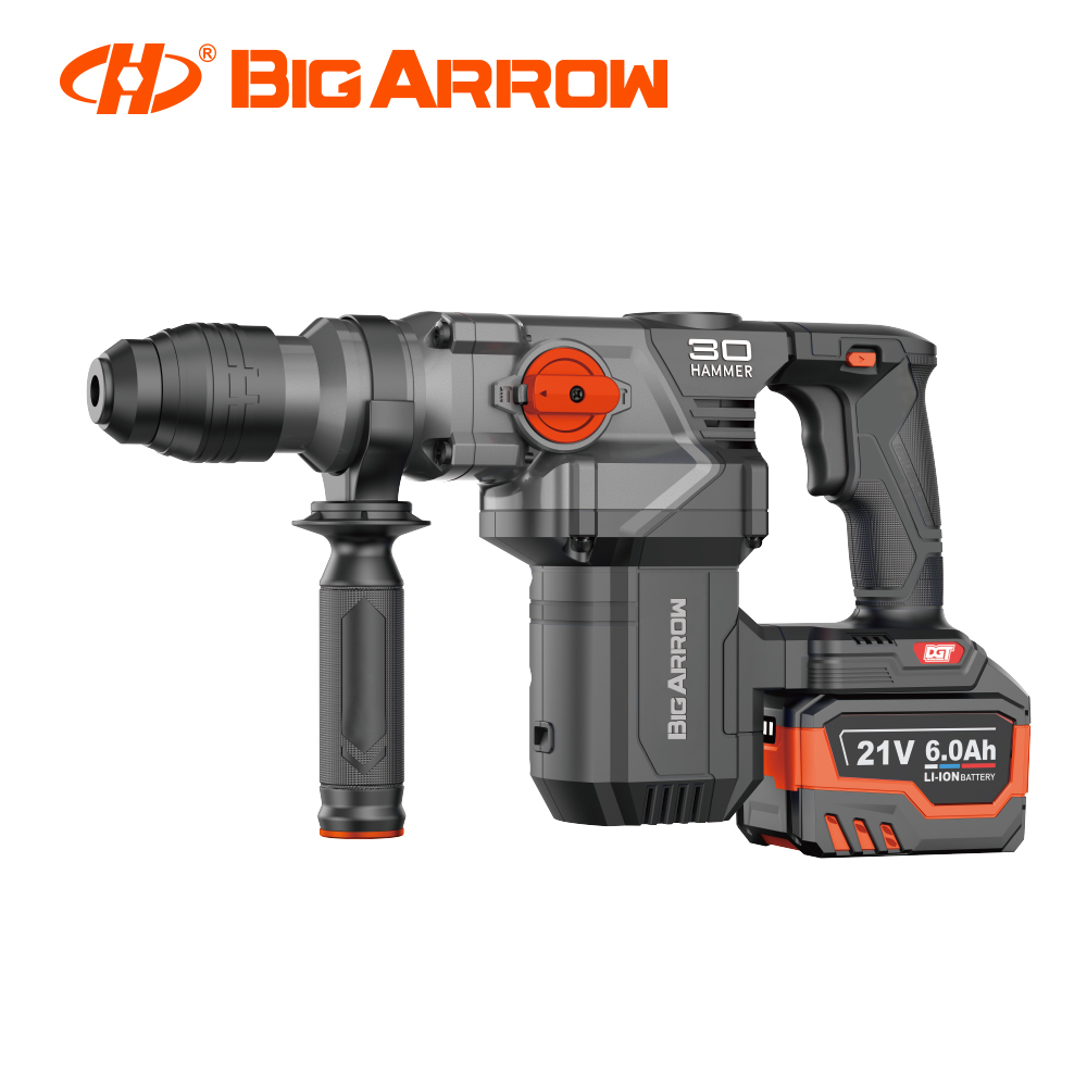 华丰巨箭 无刷锂电电锤两电一充套装 BA-99014/21V 30mm/6.0AH/1.8A座充 套 BA-99014