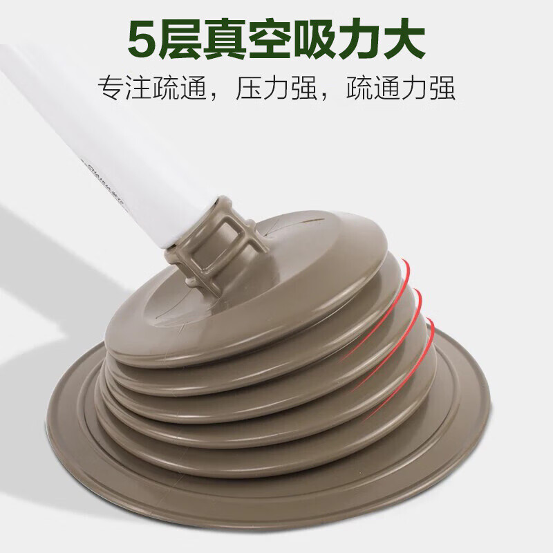 茶花 强力马桶疏通器通马桶神器皮搋子通下水道地漏水槽水拔子*4321高清大图