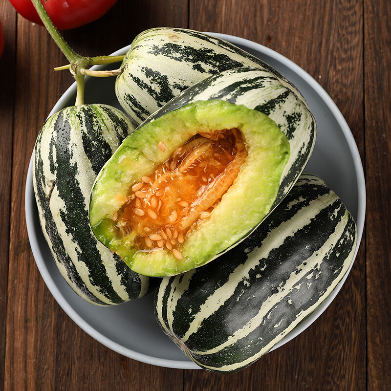 鲜木山东博洋9号甜瓜净重3斤香脆瓜羊角蜜新鲜甜瓜水果头茬大瓜脆甜