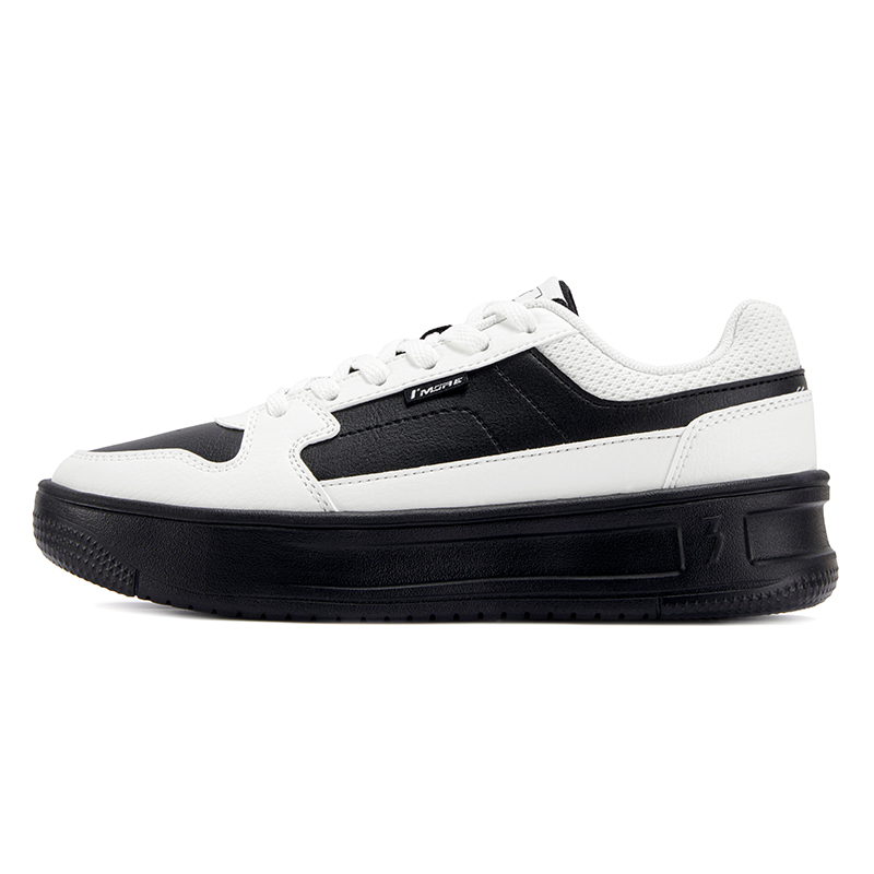 哈妮克孜同款丨361°小白鞋女鞋运动鞋新款鞋子休闲鞋白色百搭板鞋女 羽毛白/曜石黑 35码