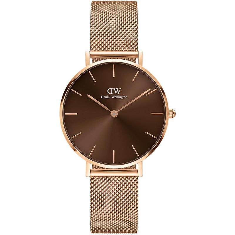 丹尼尔惠灵顿(Daniel Wellington)女士机械表时尚简约玫瑰金不锈钢防水优雅腕表