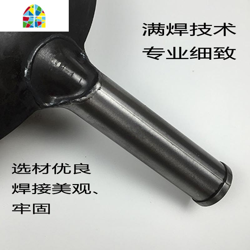 精磨铁柄带耳老式铁锅不生锈不粘锅饭店食堂厨师专用大炒锅马勺锅 FENGHOU 36精抛铁锅带耳