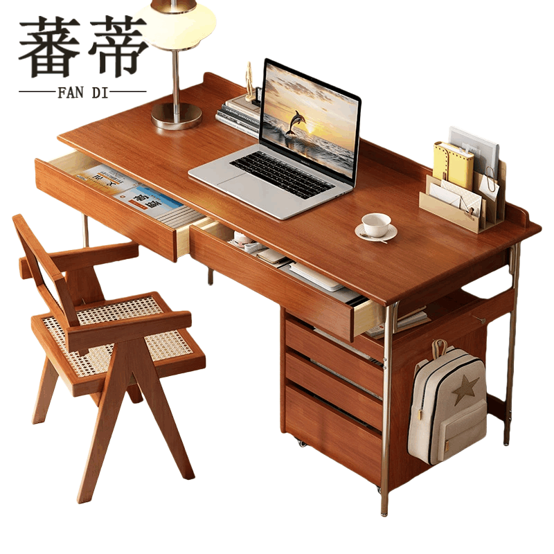 蕃蒂书桌1m(1桌1柜1椅)套图片