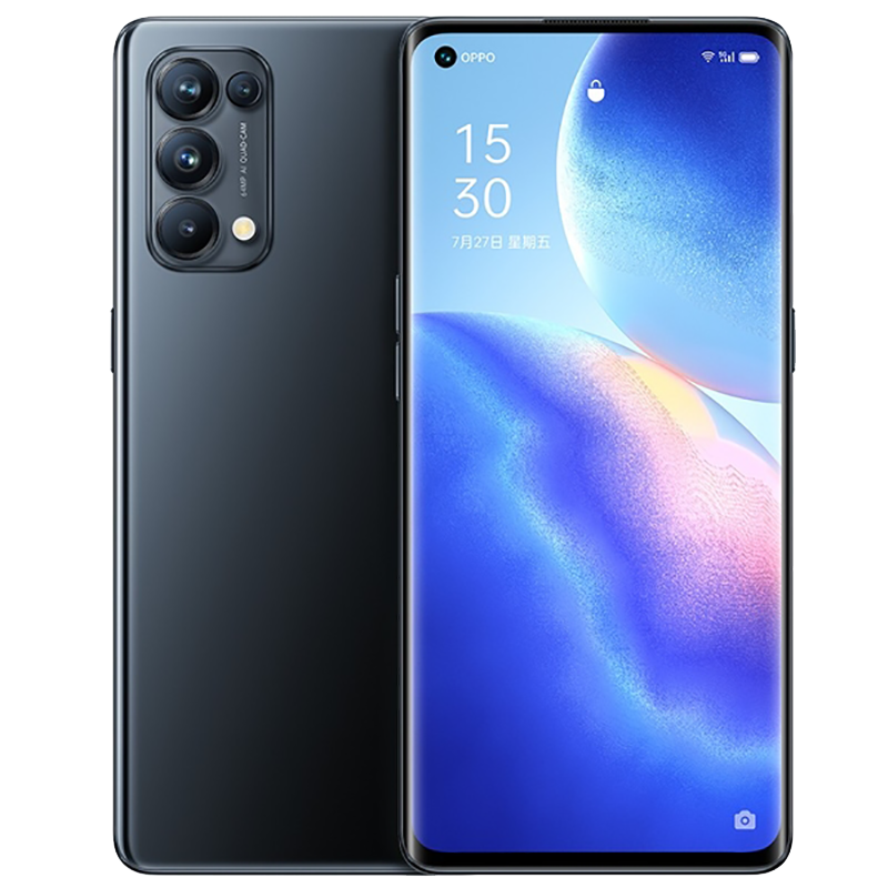 [二手9成新]OPPO Reno5 Pro 5G 月光黑 8G+128G全网通安卓手机6.55英寸屏天玑电信移动联通5G高清大图