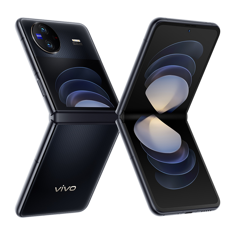 vivo X Flip 12GB+256GB 钻黑 5G全网通折叠屏新品手机 一代骁龙8+芯片5000万蔡司专业影像50万次无忧折叠44W闪充120Hz拍照学生游戏手机