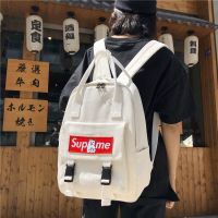 ins风书包女学生韩版校园网红2019新款双肩包男帆布背包初中