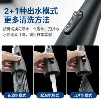 SEREN HOME赛恩卫浴厨房水龙头全铜主体洗菜盆抽拉式冷热水龙头三出水刮洗冲刷洗碗池龙头