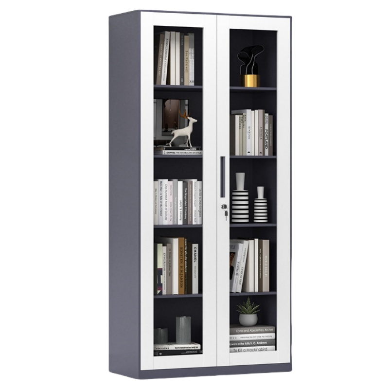 凌迪星灰色通玻对开柜900*400*1850mm台高清大图