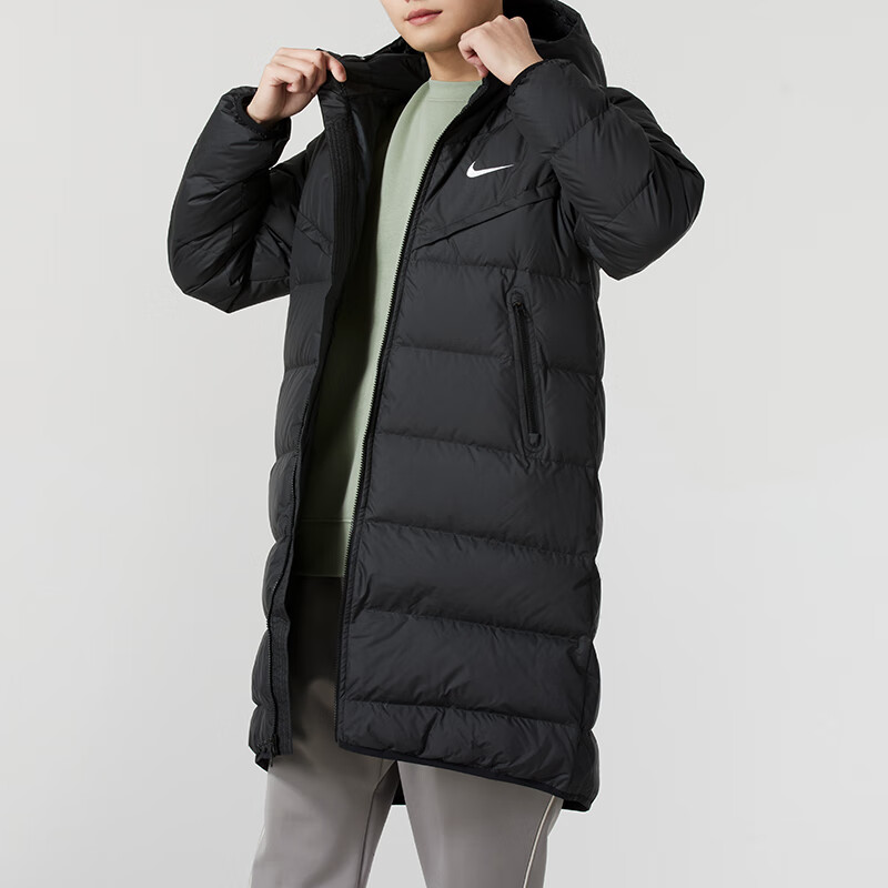 耐克（NIKE）男子新款加厚保暖时尚潮流休闲中长款羽绒服外套HQ4185-010 ZP高清大图