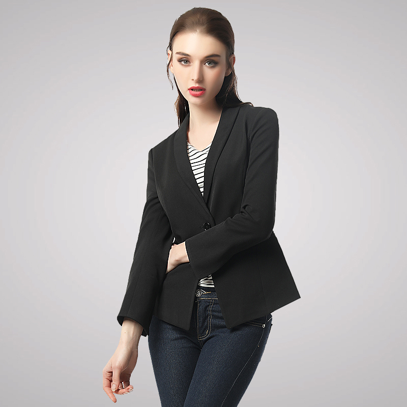 luxurylane春秋款女士修身短西装外套