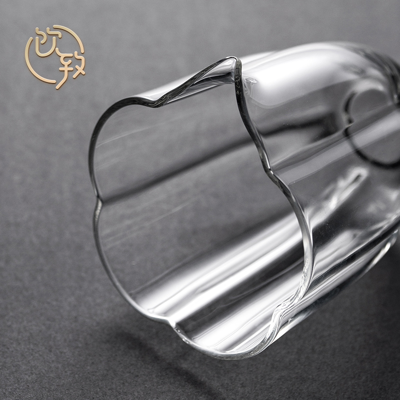 海棠款250ml饮致日式公道杯加厚耐热玻璃分茶器茶杯家用透明茶海功夫