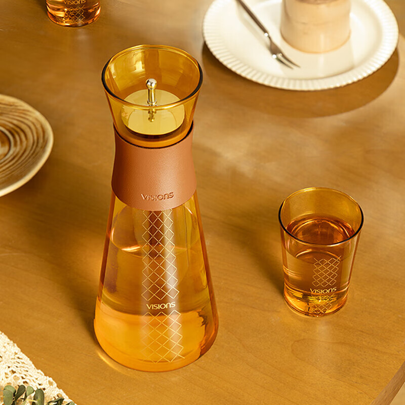 康宁冷水壶VISIONS鎏金沙漏壶(1.3L)彩盒