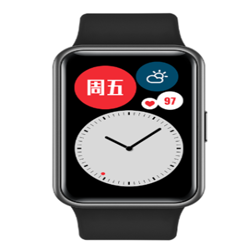 HUAWEI WATCH FIT(曜石黑) 智能运动手表 心率睡眠血氧监测 单个价