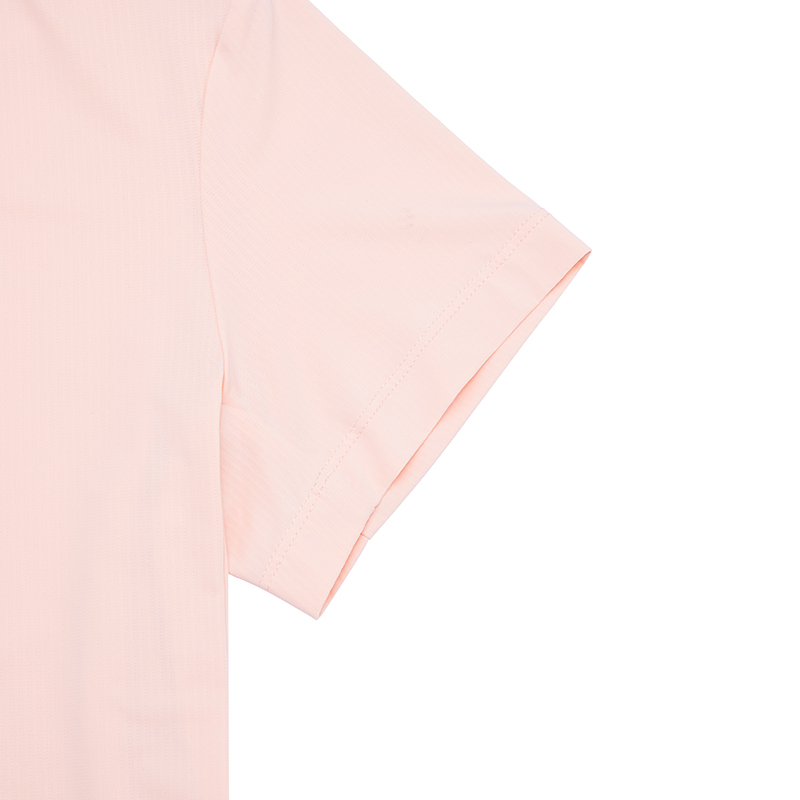 乔丹(QIAODAN) 女款针织短袖T恤衫 夏季速干冰感防晒衣KHS32251154 薄纱粉L高清大图