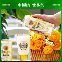 青岛啤酒(TSINGTAO)白啤(11度)500ml*12罐 整箱装 官方直营 新老包装随机混发部分六月三十到期