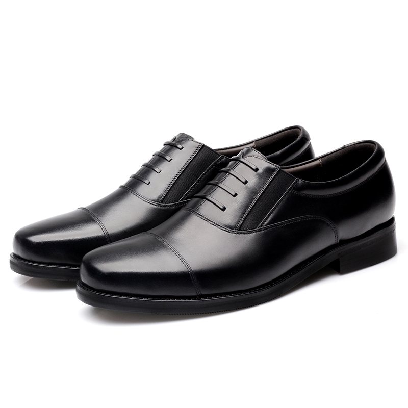 正装男士休闲鞋男手工小牛皮将军皮鞋三接头系带精品商务定制男皮鞋 j