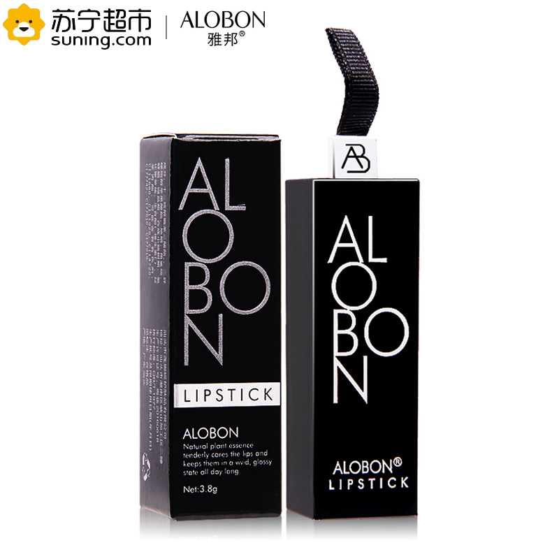 雅邦（ALOBON）晶润魅惑黑管口红3.8g（不易脱色不易沾杯 保湿滋润 310芭比粉红 珠光）