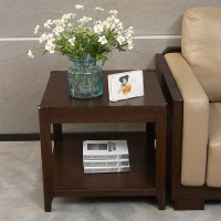 A家家具 角几 实木茶几实木方几石纹三胺板面边几客厅角几家具 木质角几C140