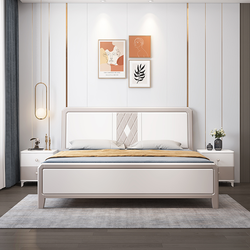 百冠环球床实木床18米现代简约新中式双人床经济型15米2米单人高箱储