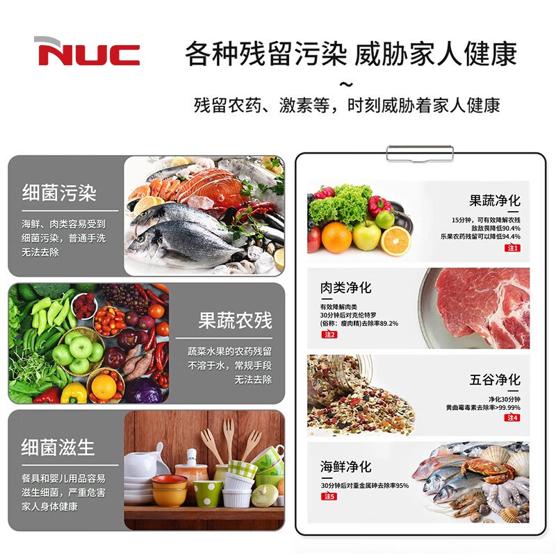 NUC双净智能食材净化器ND19 白色高清大图