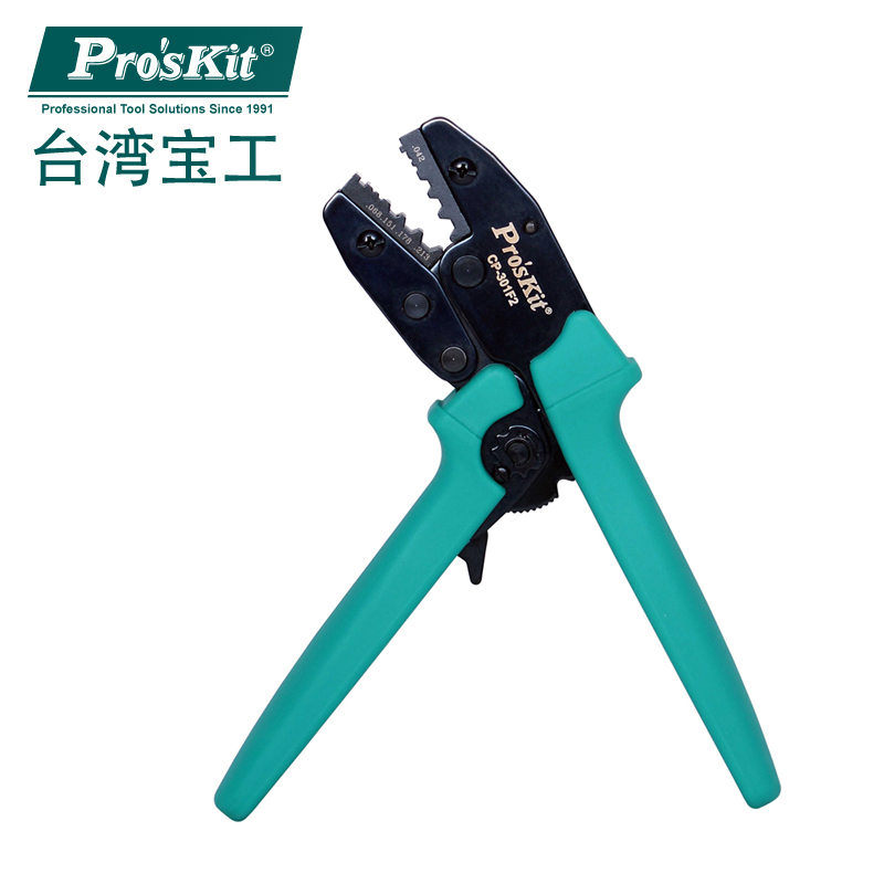 台湾宝工 CP-301F2 光纤接头六角棘轮压接钳 视频线压线钳