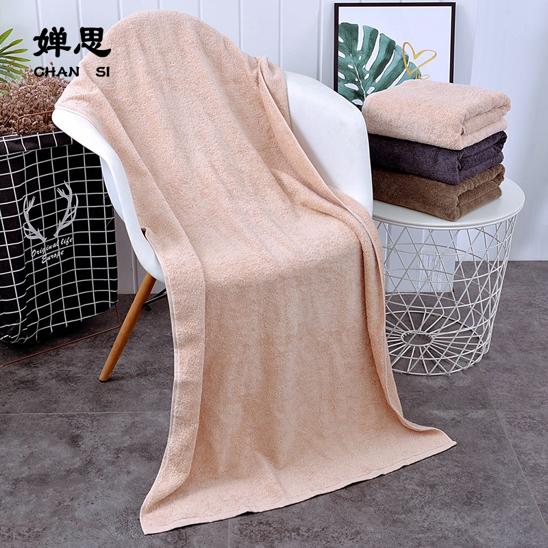 婵思 CQC0250270 简约风浴巾70*140cm/500g 棕色 浴巾高清大图