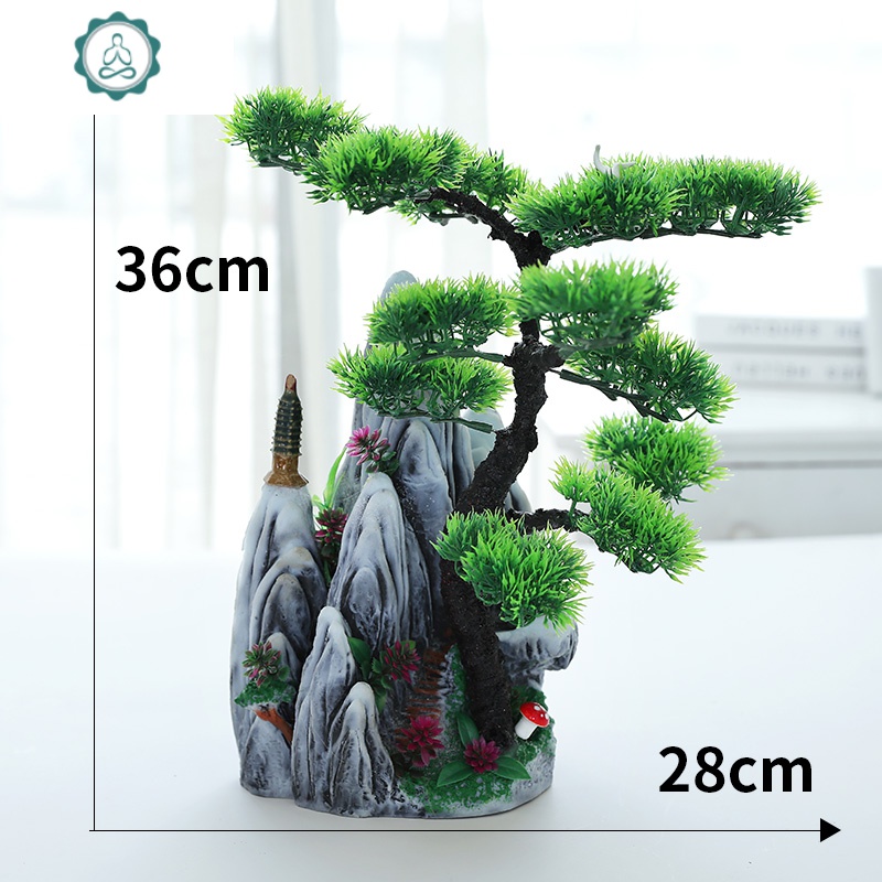 封后 Fenghou 装饰摆件仿真植物装饰盆景迎客松松树盆栽假花摆设装饰客厅迷你室内小摆件封后松间嬉戏盆景 价格图片品牌报价 苏宁易购杰伦家居专营店