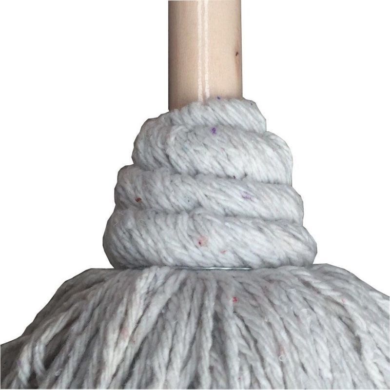 礼千初 老式家用拖把 普通吸水拧水棉线圆头木杆拖把 1个装高清大图